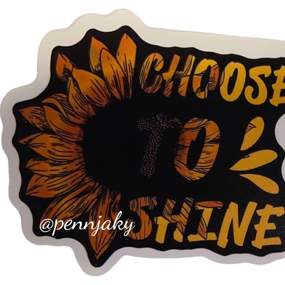 SUNFLOWER lovers sticker for water bottles laptops cards crafts cp case BE BRAVE - Picture 14 of 14